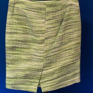KASPER GREEN BLACK TWEED SKIRT Sz 8
